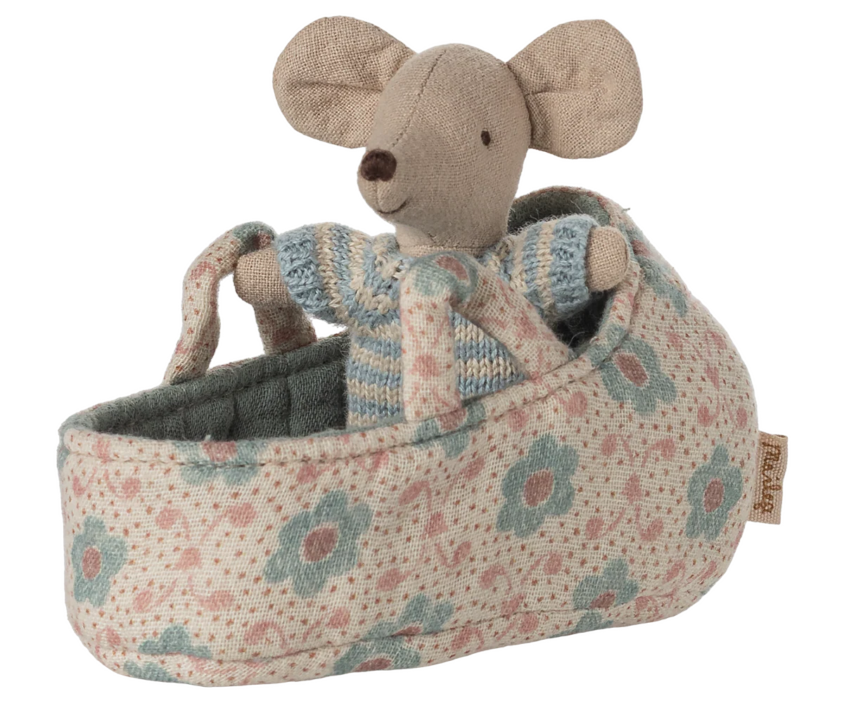 Baby mouse in carry cot - Blue - Image 3