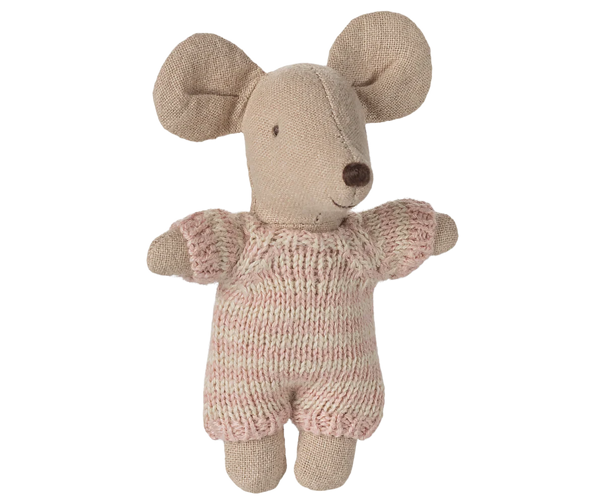 Baby mouse in carry cot - Rose - Image 4