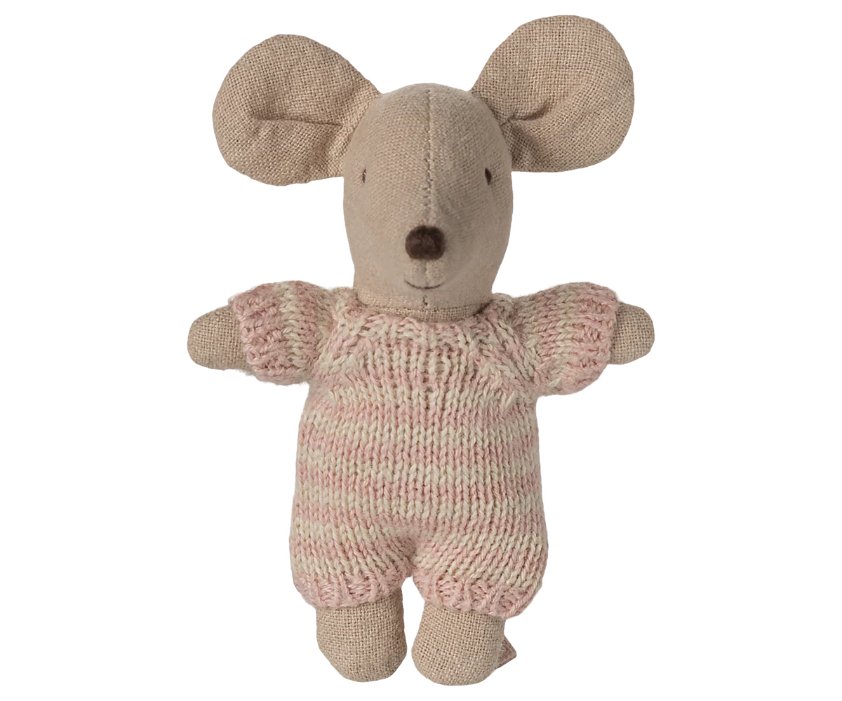 Baby mouse in carry cot - Rose - Image 5