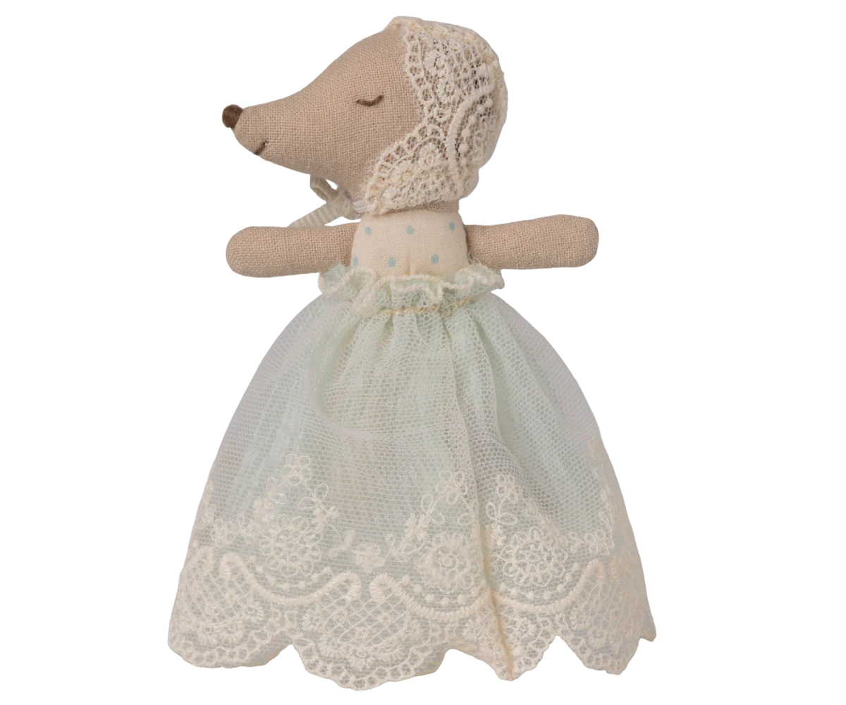 Baby mouse in gown - Mint - Image 3