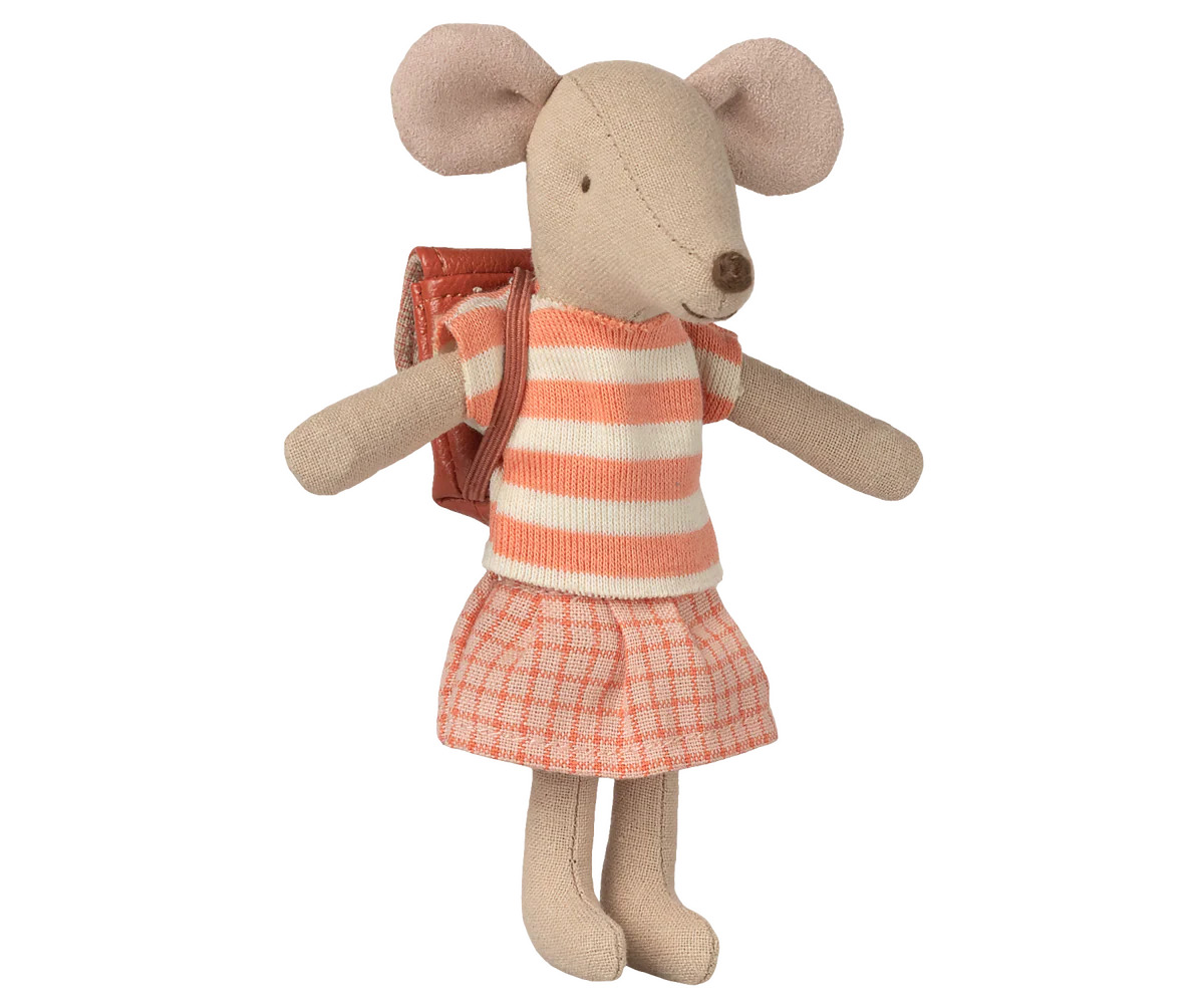 Clothes and bag, Big sister mouse - Coral - Image 3