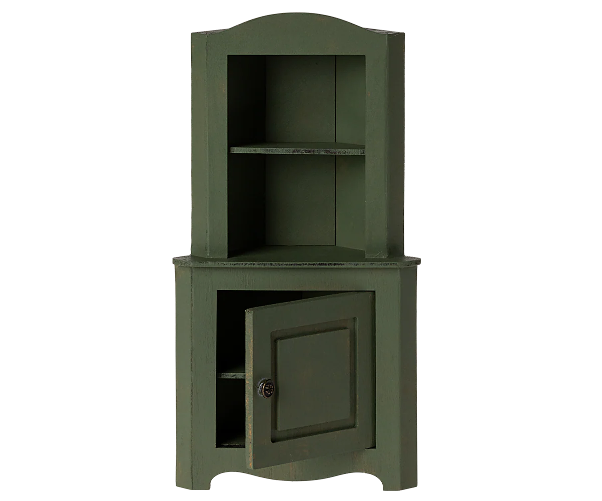 Corner Cabinet, Miniature - Dark Green - Image 2