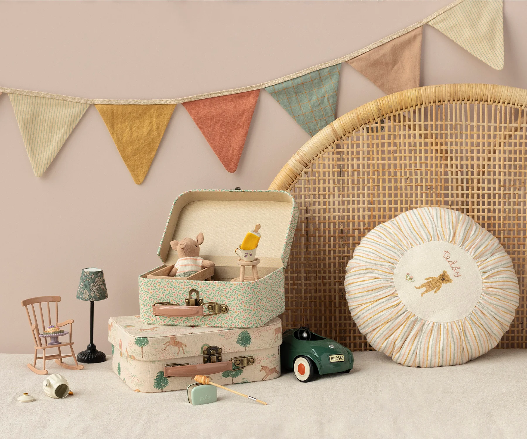 Cushion, Small - Striped Teddy - Image 3