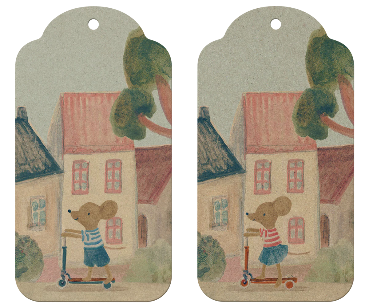 Gift tags, Mouse 12 pcs