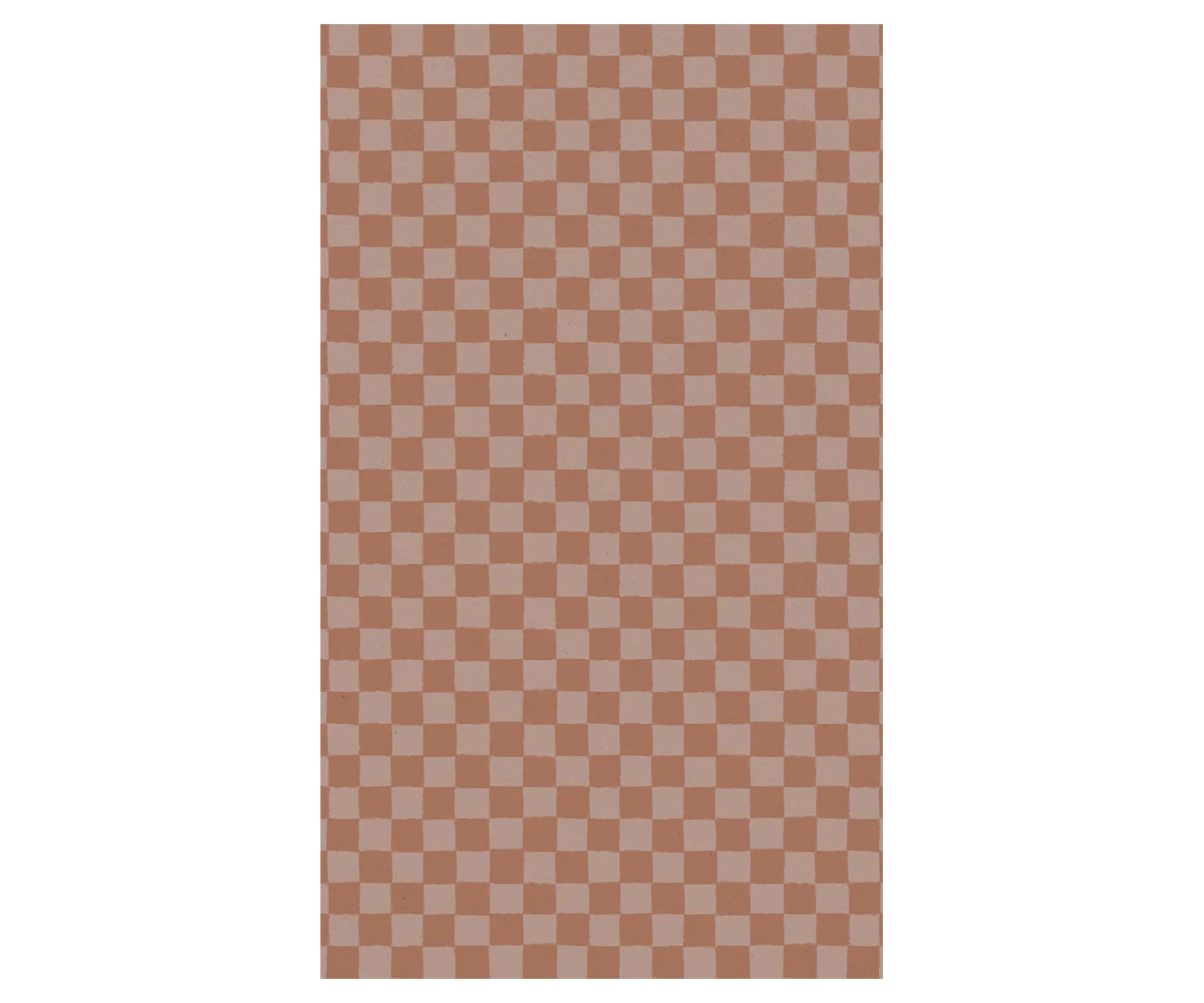 Gift wrap, 10 m - Checker - Powder/Vintage rose