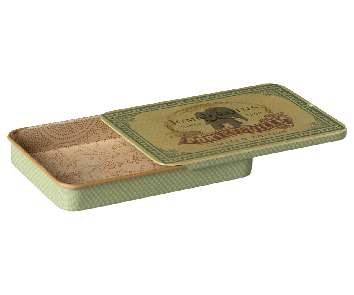 Metal box w. sliding lid, Jumbo coins - Image 2