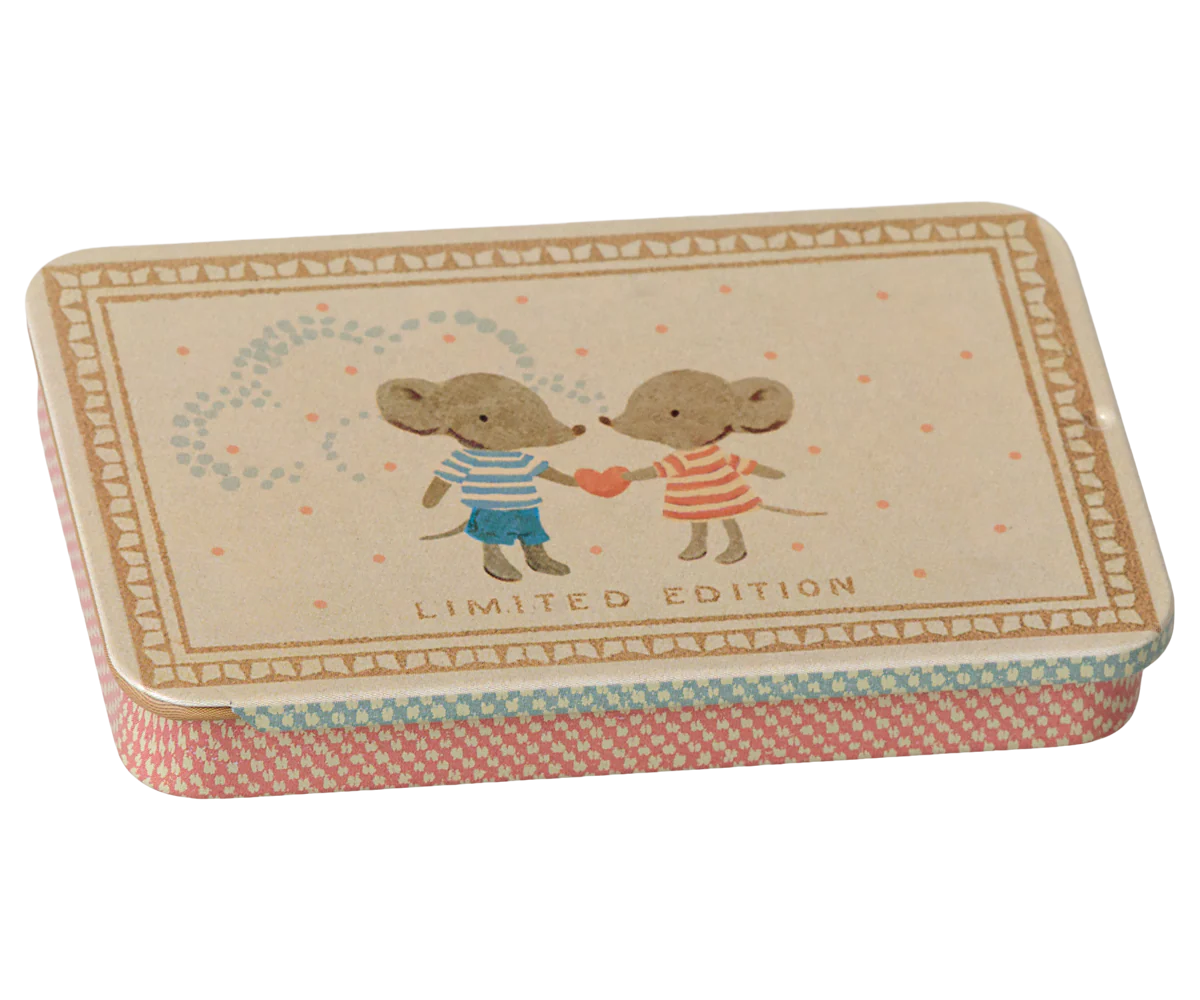 Metal box w. sliding lid - Mice