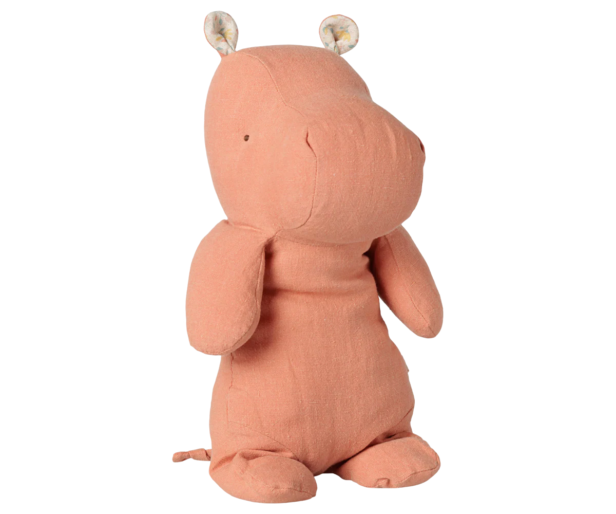 Safari friends, Hippo, Medium - Dusty coral