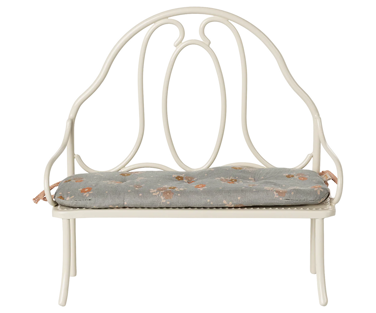 Vintage bench, Miniature - Off white - Image 4