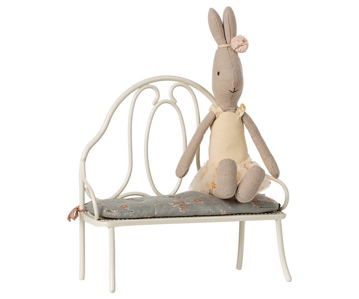 Vintage bench, Miniature - Off white - Image 5