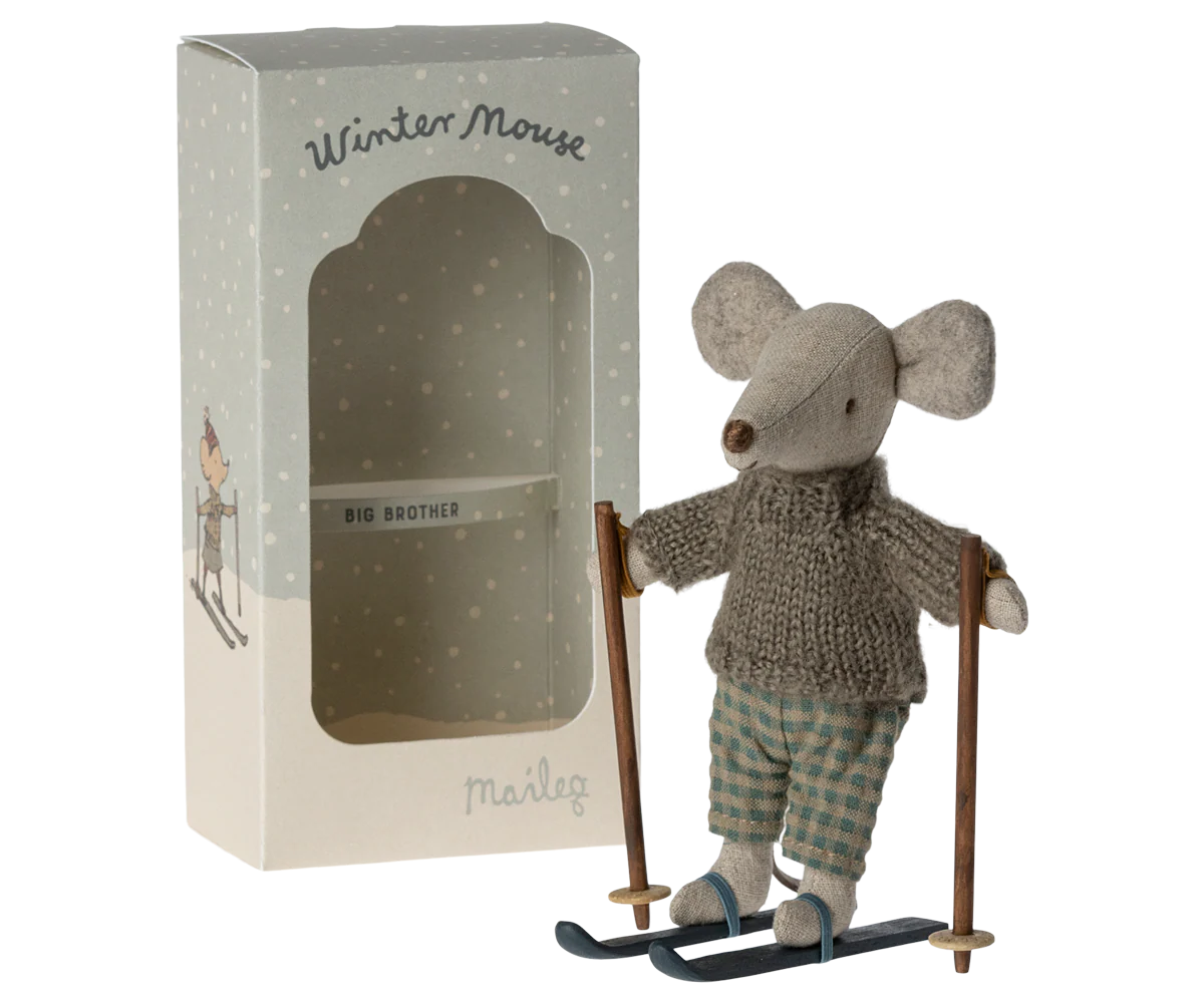 Winter Mouse with Ski Set, Big Brother - Image 3