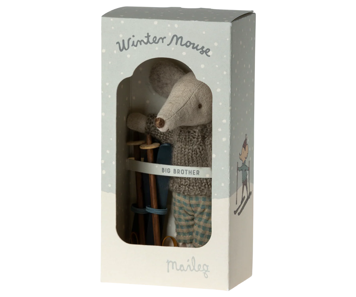 Winter Mouse with Ski Set, Big Brother - Image 4