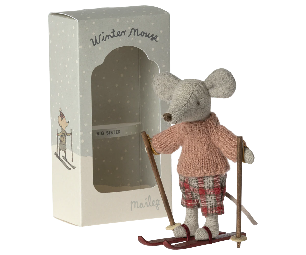 Winter Mouse with Ski Set, Big Sister - Image 3
