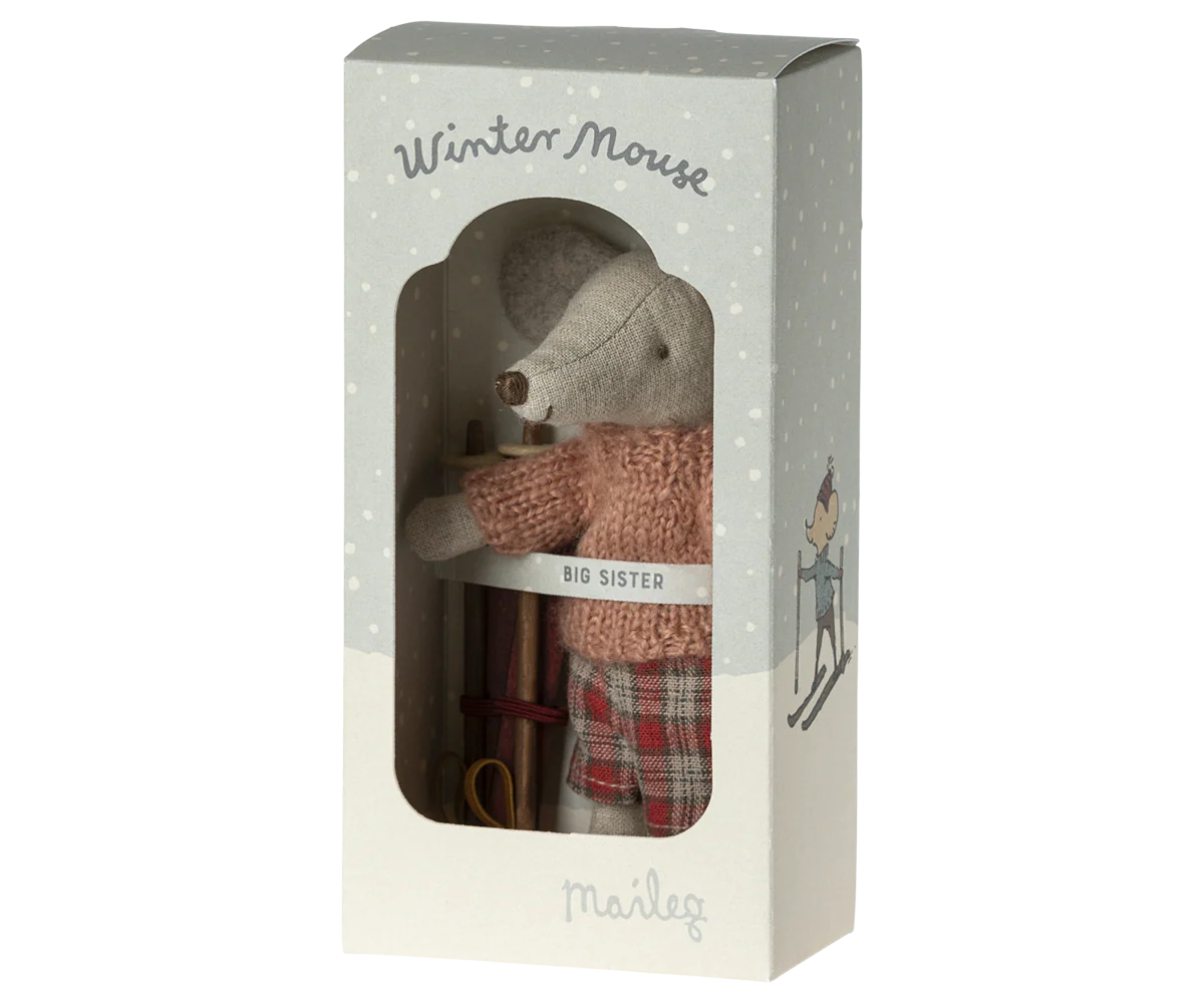 Winter Mouse with Ski Set, Big Sister - Image 4