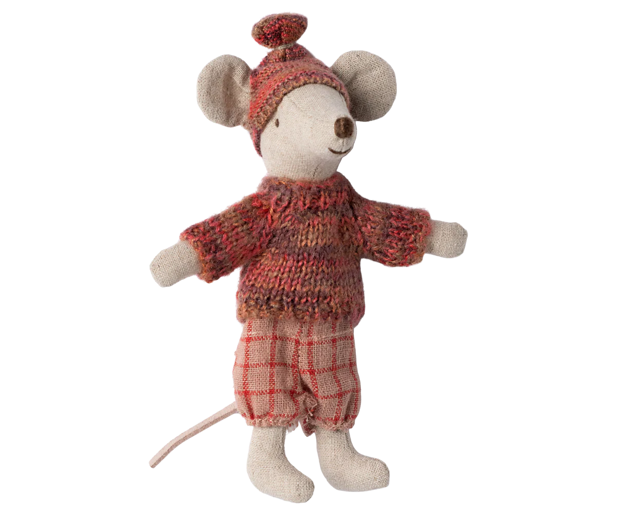 Winter mouse with ski set, Big sister - Rose - Image 3