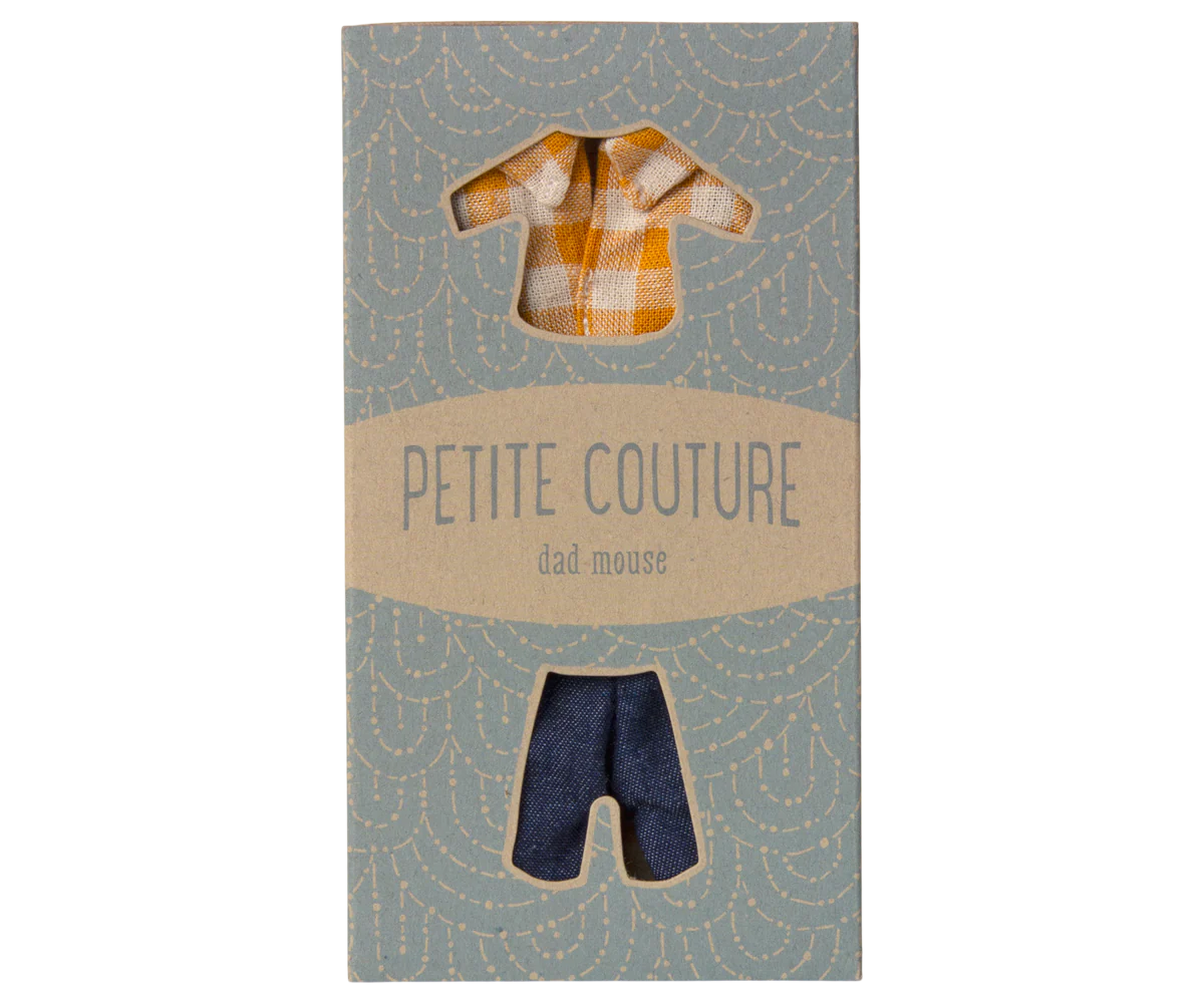 Yellow checked shirt and pants, Dad mouse - Image 4